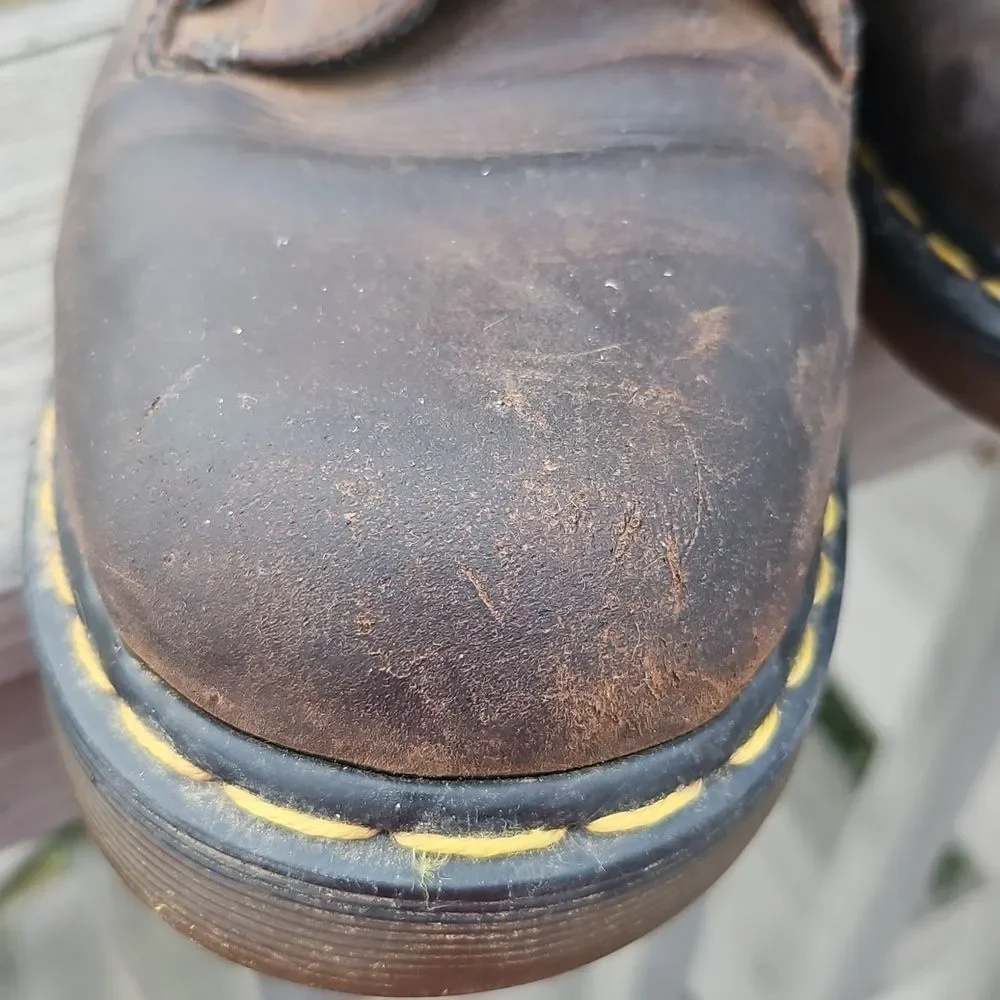 Dr. Martens Industrial Leather Work Shoes Size 9 Broken In